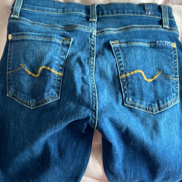 New 7 for all mankind Gwenevere Blue Jeans size 25 - Picture 4 of 6